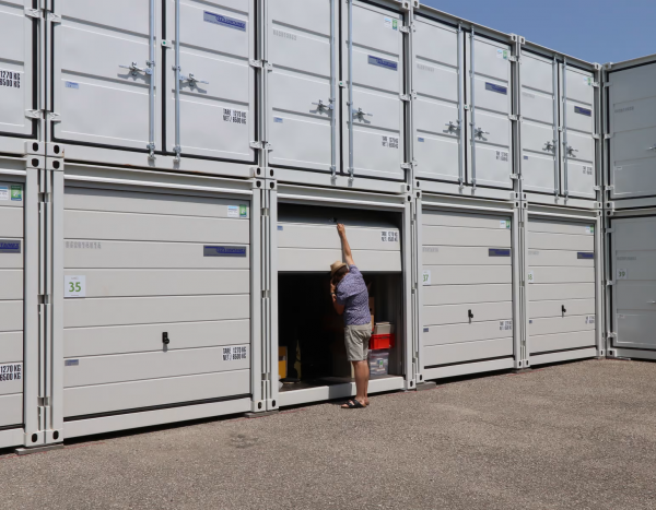 Oplsag Container " Sectionnal deur " 10 Voeten ( +/- 7,29 m² )