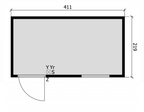 ( REX 41 )  - 4,11x2,19m - STANDARD