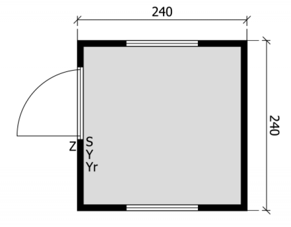 ( 109 - DINO ) 2,40X2,40M - GUICHET