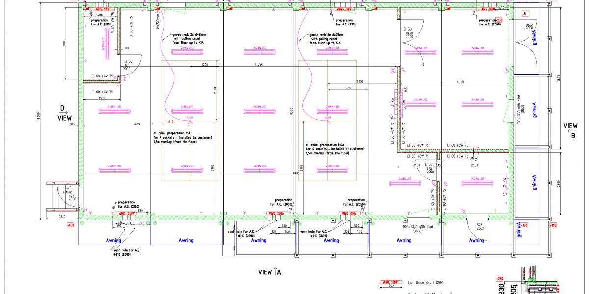 6 geschakelde units van +- 900 x 300 cm die een module vormen van  +- 900 x 1800 cm - slide 4
