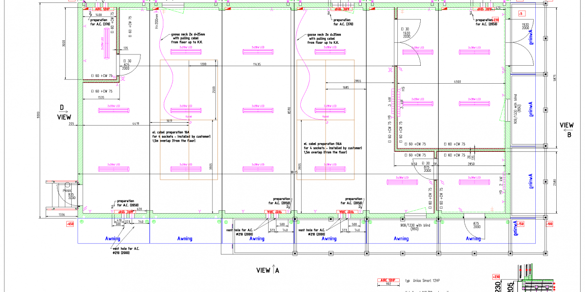 Assemblage de 6 containers de +- 900 x 300 cm qui forme un module de +- 900 x 1800 cm - slide 4