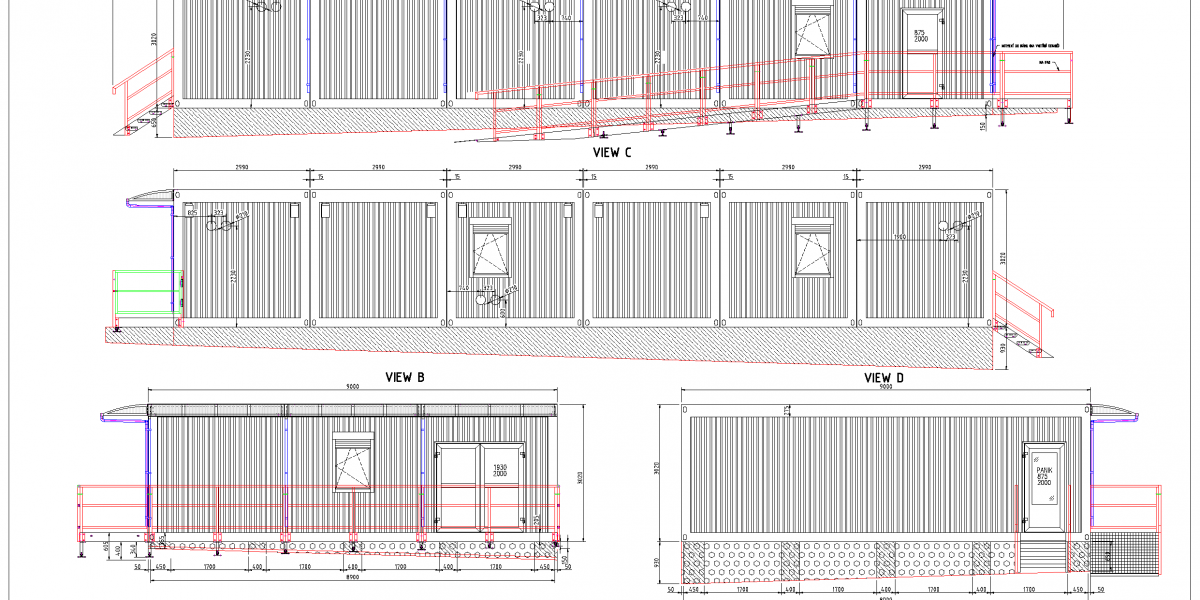 6 geschakelde units van +- 900 x 300 cm die een module vormen van  +- 900 x 1800 cm - slide 5