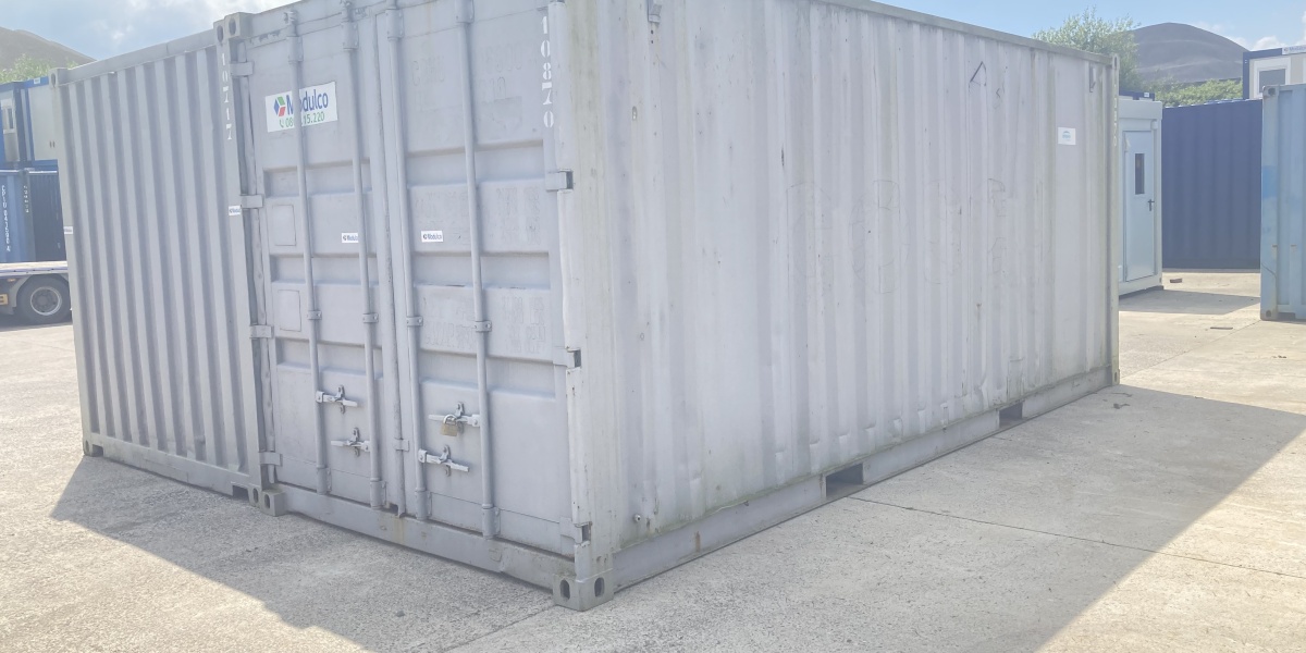 OCCASION : 2 CONTAINERS DE STOCKAGE 20" Gris Assemblés pour former un container de 40" - slide 2