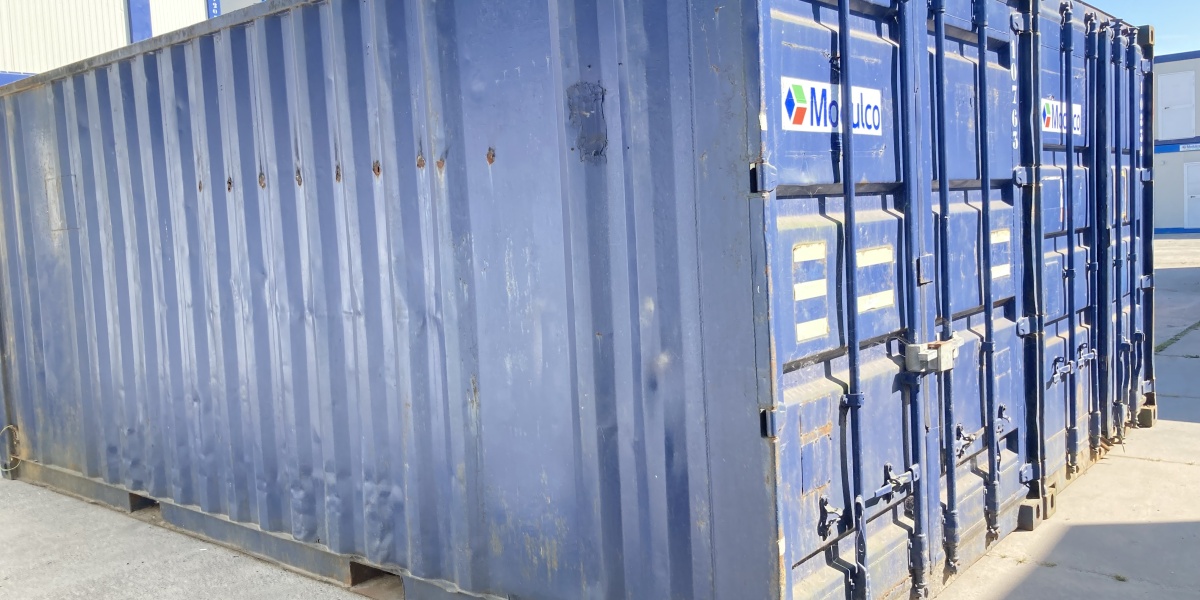 OCCASION : 2 CONTAINERS DE STOCKAGE 20" bleu  Assemblés pour former un container de 40" - slide 1